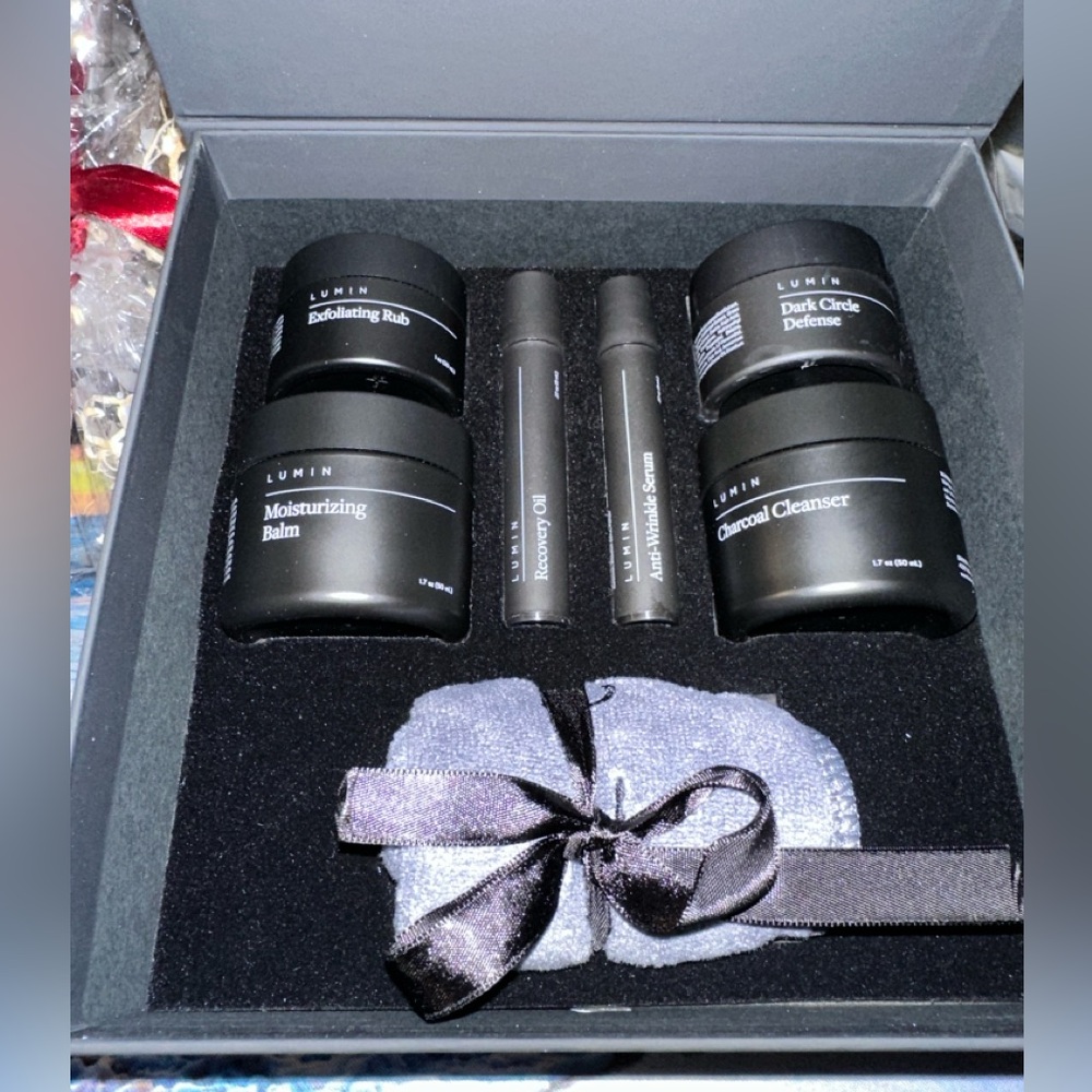 Lumin Men's Luxe Skincare Gift Set New in Box 7 pc. + Box Luxury Products